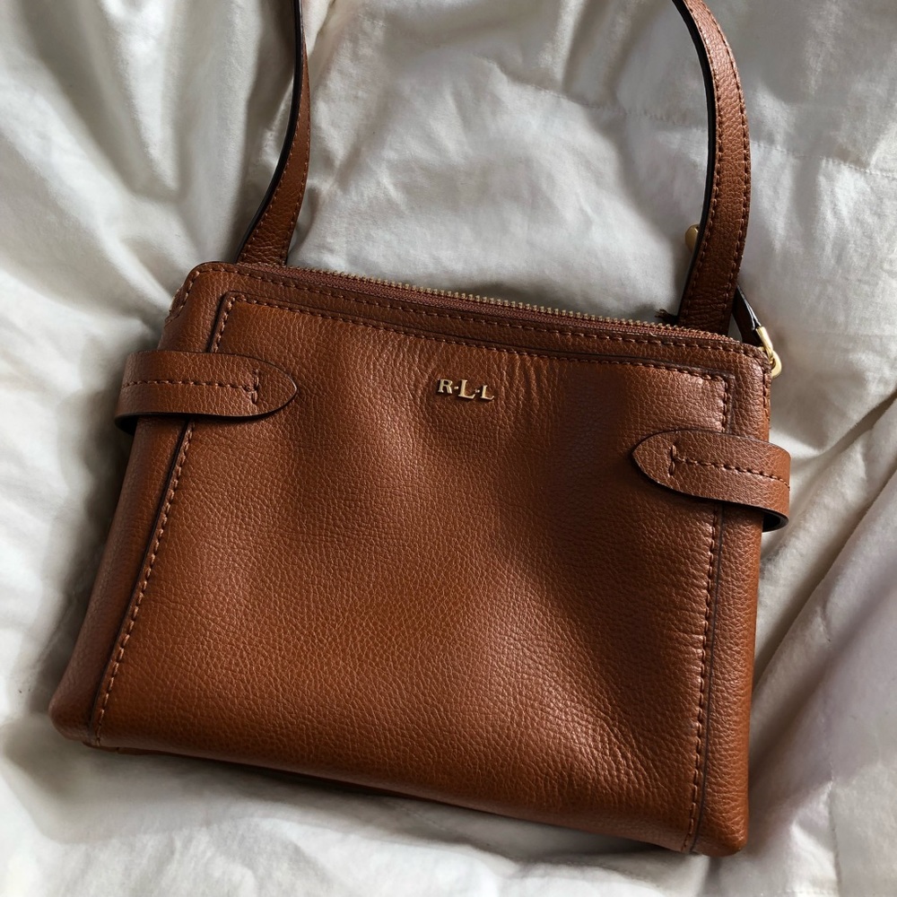 Ralph Lauren Brown Leather Crossbody purse